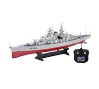 7 km/h Simulazione Telecomando Nave da guerra Doppia Elica Ricaricabile Acqua Militare RC Barca per Adulti 45 m Distanza di Telecomando Adatto per Principianti