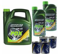 7 L FANFARO Olio Motore PDX 5W40 API SN/SM/CF 4xMANNOL Flush Doctor Additivo