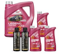 7 L MANNOL Legend+Ester Olio Motore 0W-40 Incl. 2x Additivo Ceramo Ester 9829