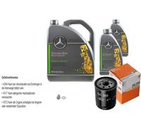 7 L Mercedes Olio Motore 5W-30 229.52 MAHLE Filtro Olio Per Forfour 1.5 CDI