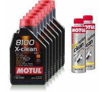 7 L MOTUL 8100 X-CLEAN 5W-40 Olio Motore 300ml Diesel System Clean 11270078
