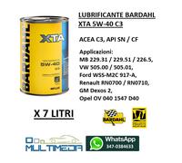 7 LITRI DI OLIO BARDAHL XTA 5W-40 C3 ACEA C3 API SN / CF VW 505.00 MB 229.51