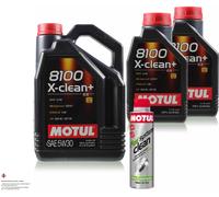 7 Litri MOTUL 8100 X-Clean+ 5W-30 Olio Motore 300ml Fuel System Clean 11269397
