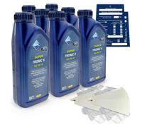7 Litro Aral Supertronic K 5W30 5W-30 Olio Motore Incl. Imbuto + Rimorchio