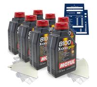 7 Litro MOTUL 8100 x-Cess gen2 5W40 Olio MB 229.5 226.5 A3 B4 Api Sp A40 Set Da