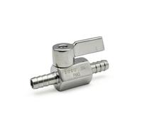 7 millimetri 8 millimetri 10 millimetri 12 millimetri 304 Sanitario In Acciaio Inox Pagoda Adattatore Mini Tubo Barb Valvola a Sfera Gas Acqua Olio Tubo Giunto micro-valvola ( Color : Stainless steel