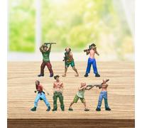 7 miniature di ladri in scala 1:64 per decorazioni da tavolo espositive per