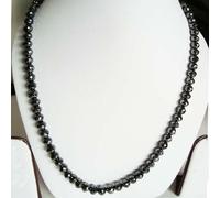 7 MM Nero Collana Diamante 45.7cm AAA Carbonado - Terra Estratto Certificato