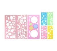7 modelli righelli in plastica misurazione multifunzione modelli disegni geometrici set strumenti righello misurazione multifunzione