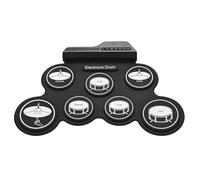 7 Pad Batteria Elettrica Pratica Drum Machine Con Presa Per Cuffie Altoparlanti Incorporati Pedale Del Tamburo Bacchette Tamburo Pad Elettronico Pieghevole Drum Pad
