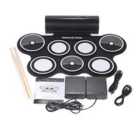 7 Pad Electronic Drum Set For Bambini Adulti, Con Jack For Cuffie, Costruito In Altoparlante E, Bacchette, Pedali, Ottima Vacanza Regalo Di Compleanno For I Bambini Drum Set