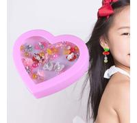 7 paia bambini orecchini amore set regalo acrilico flash orecchini per le