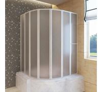 vidaXL - 7 Pannelli Pieghevoli Con Porta-asciugamano 140 X 168 Cm Doccia Bagno