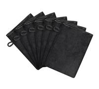 7 panni in microfibra per il viso, assorbenti, in cotone, 15 x 21 cm, riutilizzabili, per il bagno, la pulizia della pelle (nero)