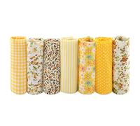 7 Pcs 25,4 X 25,4 cm Tessuto Artigianale in Cotone, Coperta in Cotone Vintage per Uso Interno Ed Esterno, Strisce Floreali per Cucire, per Quilting, Cucito Fai da Te, Picnic(25 * 25)