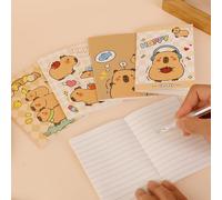 7 PCS Cartoon Capybara A7 Notebook Portable Pocket Notepads Mini Steno Notepads for Student Office Meeting, 3.2"*4.7", Random Style