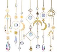 7 Pcs Crystal Light and Shadow Wind Chime Decorazione Acchiappasole