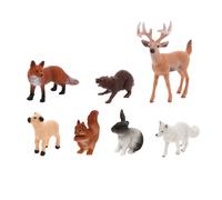 7 Pcs Giocattoli Animali Animale Di Simulazione Statuina