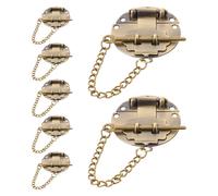 7 Pcs Lucchetto A Catena Retrò Serratura Scatola Vintage Cerniera