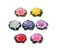 7 Pcs Plants Decor Floating Flowers Pool Water Lily Flores Artificiales Para Decoracion