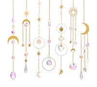 7 Pcs Riflettore Arcobaleno Acchiappasole Da Giardino Cristallo Per Finestra