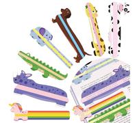 7 PCS Segnalibro colorato Lettura delle regole di tracciamento Strisce di evidenziazione Strisce di lettura guidate Sovrapposizione colorata Aiuto per la dislessia nei bambini