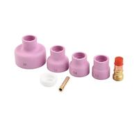 7-Pcs Tig Anche Ding Torcia Gas Lente Ceramica Cup-Kit For-WP-17/18/26