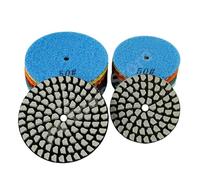 7 pezzi 3/4 pollici diamantati for lucidatura a secco, tamponi lucidi morbidi abrasivi for granito, marmo, pietra, utensili elettrici for levigatura(Each Grit 1 Piece,4 inches)