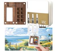 7 Pezzi 8 Griglia Nano Palette Painting Mini Tavolozza Magnetica in Legno Mini Tavolozza da Viaggio Nano Palette Watercolor Pocketartist Watercolor Travel Set Tavolozza Legno per Acquerelli