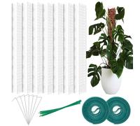 7 Pezzi Bastoncini per Muschio Bastone Muschiato per Piante Palo di Muschio Plastica 61cm Bastone per Piante Sostegno Piante Rampicanti per Piante da Rampicante Interno Estensione