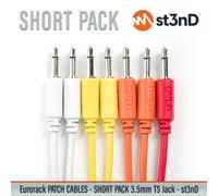 7 pezzi CAVI PATCH modulari Eurorack - pacchetto selezione corta - Mono 3,5 m...