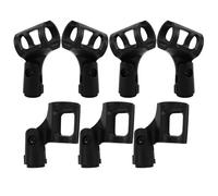 7 Pezzi Clip per Microfono Regolabile da 29-32mm per Asta Radio | Morsetto in Plastica Nero, Angolo Regolabile e Montaggio senza Attrezzi, per Studi e Podcasting