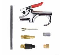 7 pezzi compressore d'aria per kit, set di ugelli in lega di zinco con ago di gonfiaggio pneumatici, punta in gomma soffiatore strumento per la pulizia di detriti da strumenti e attrezzature