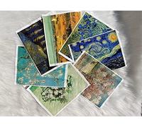 7 pezzi da 20 x 25 cm ad alta precisione stampati dipinti di tela di cotone Van Gogh, tessuto per cucire, tessuto per realizzare borse, trapuntatura, decorazione da parete, tessuto di cotone fai da te