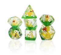 7 Pezzi Dadi Poliedrici da Gioco Polyhedral 7-Die DND Dice Set, DND Dadi Set con Dungeons and Dragons Poliedrici Giochi di Ruolo Dadi D20 Dadi 7 Set Dadi di Halloween