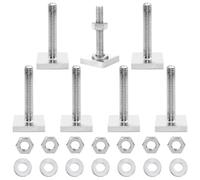 7 Pezzi Dadi Scanalature a T con Dadi e Rondelle, M6 x 35mm Adattatore Scanalature a T a M6 in Acciaio Inox, Facile da Installare, per Portatutto a Ringhiera per Box da Tetto Compatibile con Thule