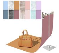 7 pezzi di carta fotografica 14 Patterns con supporto, 34 x 23 cm, su entrambi i lati, per alimenti, gioielli, cosmetici, trucco (rosa, viola, blu)