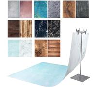 7 pezzi di carta fotografica Gradual Background Paper Without Stand, double side Waterproof Reusable 34x23in Morandi Photo Tabletop Backdrops for Food Jewelry Cosmetics Makeup (C -7)