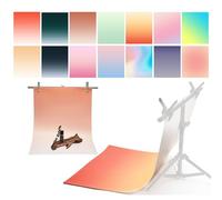 7 pezzi di carta fotografica Gradual Background Paper Without Stand, double side Waterproof Reusable 34x23in Morandi Photo Tabletop Backdrops for Food Jewelry Cosmetics Makeup
