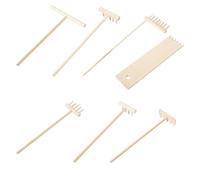 7 pezzi di mini rastrello zen sabbia rastrelli di bambù Sandbox Accessori Desktop Garden Tools minis Sandbox Decorazione mini Rastrello di sabbia può essere riutilizzato per la decorazione di casa