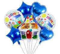 7 pezzi di palloncini di benvenuto a casa, palloncini tridimensionali in pellicola di alluminio, palloncini per feste di vacanza, caldi palloncini di benvenuto a casa