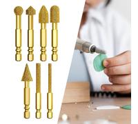 7 pezzi di punte per smerigliatrice diamantate con gambo esagonale per