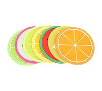 7 pezzi di sottobicchieri carini, sottobicchieri a forma di frutta cuscinetti a tazza di silicone cuscinetti colorati di coaster colorati per bevande (una per ogni stile)