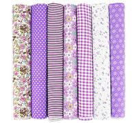 7 pezzi di tessuto di cotone per materiali fai-da-te per patchwork, confezione di ritagli di tessuto, adatta per patchwork fai-da-te, trapuntatura, cuscini patchwork e altro ancora 50*50,25*25Cotone
