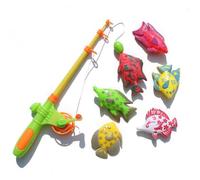 7 pezzi divertenti e carini giocattoli da bagno da pesca giocattoli da pesca magnetico set per bambini in piscina per bambini con rete da bagno con rete a canna da palo, pesce galleggiante di pl