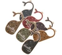 7 Pezzi Divisorio per Armadio in Legno a Forma di Balena | Set da Sette Pezzi con Borsa, per Ordinare Vestiti da 0 a 24 Mesi, Accento Decorativo