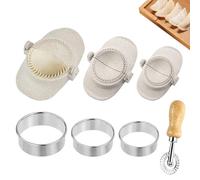 7 pezzi Dumpling Maker - Formatore di gnocchi 3 dimensioni - Ravioli Maker Food Safe - Wonton, Pot Sticker, Pierogi & Gyoza Maker - Piccolo 7 Cm, Medio 8 Cm, Grande 11 Cm