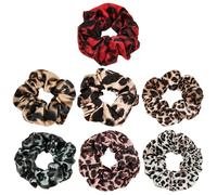 7 Pezzi Fatti Di Anello Per Capelli A Motivazione Leopardo, Fascia Con Pressione Del Leopardo, Accessori Per Capelli Da Donna E Anello Per Capelli Leopardati Elastici.