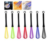 7 Pezzi Frusta da Cucina, Frustini per Parrucchieri,Sbattitore Manuale,Frullino di Plastica Frullatore Strumento Miscelatore Parrucchiere Barbiere per Parrucchiere Tintura Colorante Crema Cucina