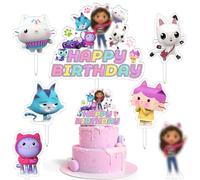 7 Pezzi Gabb decorazioni per torte, Gabb Cake Topper Anniversaire, Gabb Décorations de Cupcakes, Happy Birthday Decorazioni, Cupcake, Bambini Compleann Decorazione